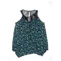 Swimsuits for all Swimsuit Top Blue Floral Scoop Neck Swimwear - Women's Size 30