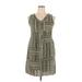 Sonoma Goods for Life Casual Dress - Mini V Neck Sleeveless: Green Dresses - Women's Size X-Large