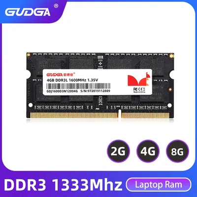 GUDGA-Mémoire RAM pour ordinateur portable 2 Go 4 Go 8 Go DDR3 204 broches SODIMM 1.35V