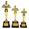 Statue en plastique plaqué or petit homme doré 18cm 21cm 26cm trophée des Oscars tasse de fête
