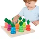 Jouet de comptage en bois de carotte pour enfants jeu de société trieur de chiffres Montessori