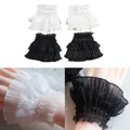 Faux poignets en dentelle fine plissée pour femme manches amovibles pour femme manches évasées