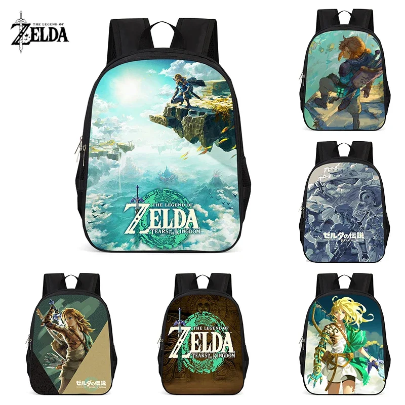 La légende de Zeldaes sac à dos dessin animé Kawaii trousse à crayons sac de voyage Anime mode Bookbag Cosplay sac à dos sac d'école enfants cadeau
