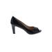 Cole Haan Heels: Pumps Chunky Heel Classic Black Print Shoes - Women's Size 10 - Round Toe