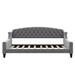 Alcott Hill® Brodney Twin Modern Luxury Tufted Button Daybed Upholstered/Velvet, Wood in Gray | 33.8 H x 45.6 W x 80.7 D in | Wayfair