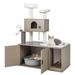 Tucker Murphy Pet™ 52" Deshandra Cat Condo Manufactured Wood in Brown | 52 H x 37.5 W x 22 D in | Wayfair E249CBF9B9894A23899D4F2A9D5B6607