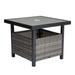 Ebern Designs Edu Side Table Plastic/Wicker/Rattan in Gray | 18 H x 22 W x 22 D in | Outdoor Furniture | Wayfair 54BB6637E75C42A193C38BB4A5837210