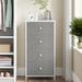 Ebern Designs Eggett 4 - Drawer Dresser Wood/Metal in Gray/White | 36 H x 17.5 W x 12 D in | Wayfair C1C37641B8FB4F5B91DD4CE92798317D