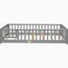 Winston Porter Ragini Solid Wood Slat Bed Wood in Gray | 17.5 H x 41.8 W x 79.5 D in | Wayfair BCC7B1716B994AEFB7F5882A25594E9C