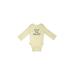 Jumping Beans Long Sleeve Onesie: Yellow Bottoms - Size 3 Month