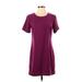 Kimchi Blue Casual Dress - Mini: Burgundy Print Dresses - Women's Size Small