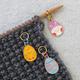 EASTER TRIO enamel snag free stitch marker for knitting. Fits knitting needle sizes (up to 6mm or US10 needle).