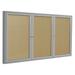 GHENT PA34872VX-181 Enclosed Outdoor Bulletin Board 72x48", Vinyl