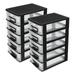 Storage Box Small Drawers Gifts for Christmas Makeup Organizer Cabinet with Creative Cosmetic 2 Pcs