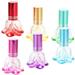 6 Pcs Color Perfume Bottle Vintage Decor Perfume Sprayer Terrarium Glass Vials Atomizer Sprayer for Perfume Travel