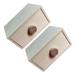 Drawer Storage Box 2 Pcs Cosmetics Container Desktop Decor Models Dressing Table Office Wood