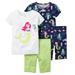 Carters Baby Clothing Outfit Girls 4-Piece Snug Fit Cotton PJs Mermaid Print