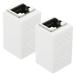 2 Pcs Cable Extension Cord Cat 6 Coupler Ethernet Cable Connector Ethernet Coupler Female to Female Network Cable Connector Wireless Extender White Abs Zinc Alloy