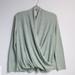 Anthropologie Sweaters | Anthropologie Akemi + Kin Blouse Womens M Gray Woodruff Twist Draped Sweater | Color: Green | Size: M