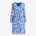 J. Crew Dresses | Nwt J. Crew Factory Long Sleeve V Neck Blue Floral Dress Size 2 | Color: Blue | Size: 2