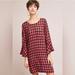 Anthropologie Dresses | Cloth & Stone Buffalo Plaid Dress From Anthropologie Size Xs | Color: Black/Red | Size: Xs