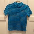 Under Armour Shirts & Tops | Boys Under Armour Blue Striped Polo Size Youth Large | Color: Black/Blue | Size: Boys Youth Large