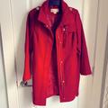 Michael Kors Jackets & Coats | Micheal Kors Wool-Blend Pea Coat - Funnel Neck | Color: Red | Size: 4p