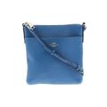 Coach Leather Crossbody Bag: Pebbled Blue Print Bags