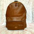 Coach Bags | Coach Charlie Pebbled Leather Backpack Large Saddle Brown F38288 Logo Bag | Color: Brown/Tan | Size: Os