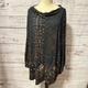 Free People Tops | Free People We The Free Black Printed Drape Neck Top | Color: Black/Orange | Size: M