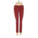 Levi's Jeggings - Mid/Reg Rise Skinny Leg Boyfriend: Burgundy Bottoms - Women's Size 26 - Dark Wash