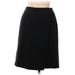 Eddie Bauer Wool Skirt: Black Print Bottoms - Women's Size 8