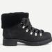 J. Crew Shoes | J Crew Black Shearling Nordic Boots Sz 6 Nwot | Color: Black/Red | Size: 6