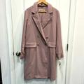 Free People Jackets & Coats | Nwt - Free People Trench Coat - Xl - Lilac/Mauve - Relaxed Double Breasted Long | Color: Purple | Size: Xl