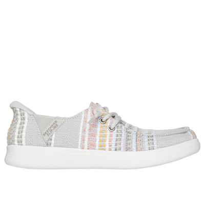 Skechers Women's Slip-ins: BOBS Skip Cute - August Air Slip-On Shoes | Size 7.0 | Natural | Textile/Metal | Vegan | Machine Washable