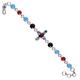 SILCASA Multicolor 925 Sterling Silver Gemstone Chain Bracelet Fashion Jewelry For Women 7.5 Inches