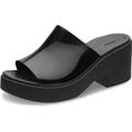 Crocs Women's Brooklyn Heels Heeled Sandal, Black/Black, 4 UK