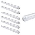 Hebitod 6 Pack LED Batten Light 5FT Cool White T8 Tube Light 24W 6000K 2040lm Fluorescent Light Wall or Ceiling Surface Mounted connectable Strip Lights for Garage/Workshop/Office/School