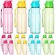 Tioncy 20 Pieces Plastic Water Bottles for Kids Bulk 17 oz Sport Drink Bottles with Handle Strap Lightweight Leakproof Drink Flip Top Bottles for Party Outdoor Children School Classroom (Bright Color)