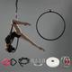 Single Point Aerial Hoop Set with White Anti-slip Tape, Yoga Acrobatics Iron Lyra Hoop Equipment, Circus Props Ring for Dancing Studio ＆ Fitness (Size : 90 cm (35"))