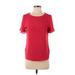 Ann Taylor Factory Short Sleeve Blouse: Red Tops - Women's Size X-Small