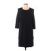 J.Jill Casual Dress - Shift: Black Solid Dresses - Women's Size Medium Petite