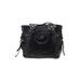 Coach Leather Satchel: Pebbled Black Solid Bags