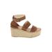 Soludos Wedges: Brown Solid Shoes - Women's Size 6 1/2 - Open Toe