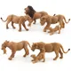 Figurines d'animaux à collectionner en plastique pour enfants Lion lionness animaux sauvages