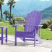 Rosecliff Heights Harietta Patio Adirondack Chair Chair Outdoor Lawn & Garden Chair Plastic/Resin in Indigo | Wayfair