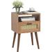 George Oliver Ixio Nightstand Wood in Brown | 23.6 H x 15.7 W x 12 D in | Wayfair A3EDDC219D164C229D3F4C30B5E1A39E