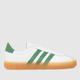 adidas vl court 3.0 trainers in white & green