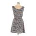 Ali & Kris Casual Dress - Mini Scoop Neck Sleeveless: Gray Dresses - Women's Size Large