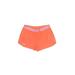 Under Armour Athletic Shorts: Orange Color Block Activewear - Women's Size Medium